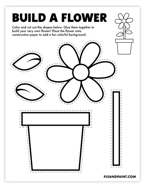 Printable Flower Craft For Kids