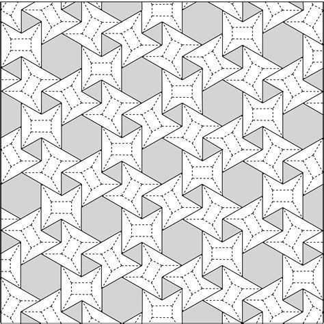 3.6.3.6 Waterbomb / Flagstone Tessellation, Crease Pattern – Origami ...