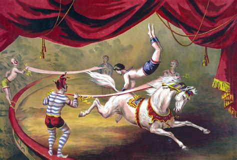 Circus Horse Acrobat Painting Free Stock Photo - Public Domain Pictures