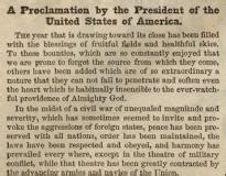 Thanksgiving Proclamation, 1863 | Gilder Lehrman Institute of American ...