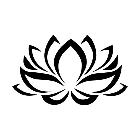 Lotus Black And White Clipart