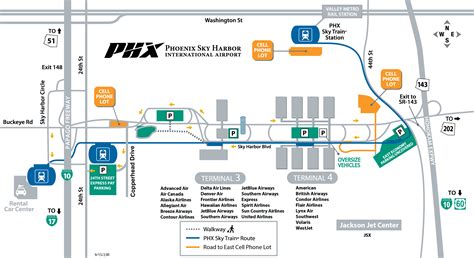 Cell Phone Waiting Lots | Phoenix Sky Harbor International Airport