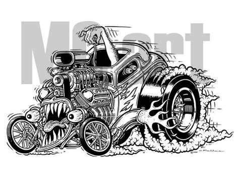 Monster hot rod | Cartoon car drawing, Cool car drawings, Art cars