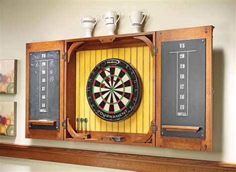 Wooden Dart Board Cabinet - Darts Island