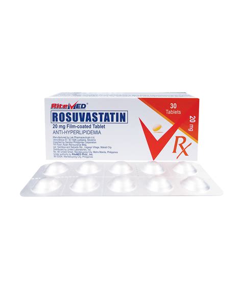 Rosuvastatin 20mg Film Coated Tablet - Ritemed - Rose Pharmacy Medicine ...