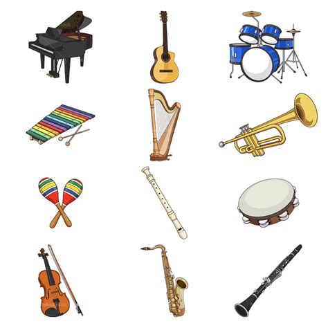 Musical Instruments Clipart Vector Collection - FriendlyStock