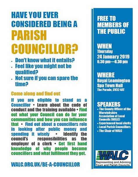 HAVE YOU EVER CONSIDERED BEING A PARISH COUNCILLOR? | Beausale, Haseley ...