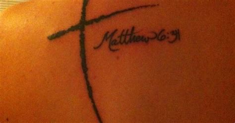 Cross tattoo I designed for myself_ Matthew 6:34 | Tattoo | Pinterest ...