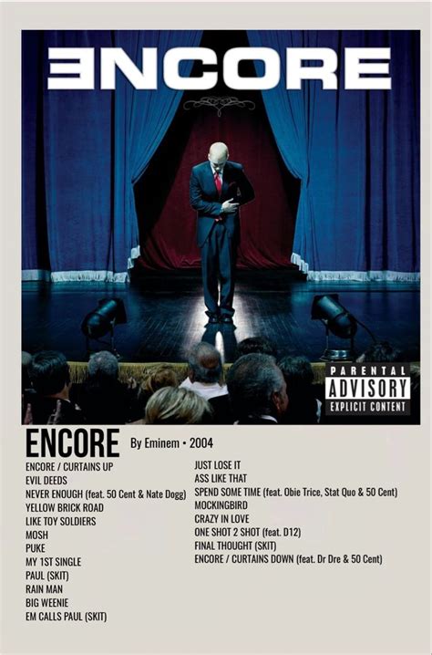 encore | Music poster, Eminem music, Eminem poster