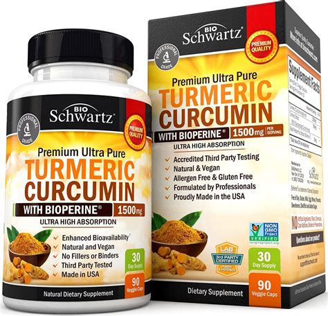 BioSchwartz Turmeric Curcumin with BioPerine 1500mg | Turmeric Capsules ...