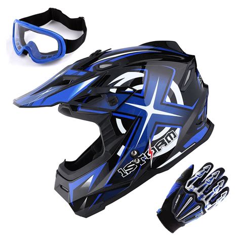 1Storm Adult Motocross Helmet BMX MX ATV Dirt Bike Helmet Racing Style ...