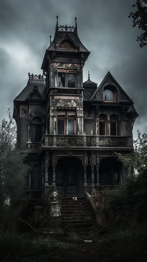 Haunted house created with AI by Amanda Church Creepy Houses, Spooky ...