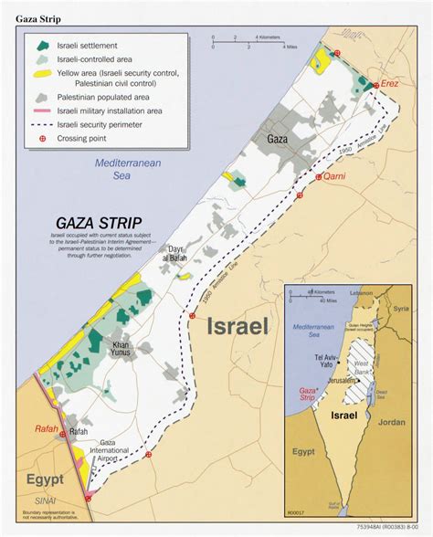 Large detailed map of Gaza Strip | Vidiani.com | Maps of all countries ...