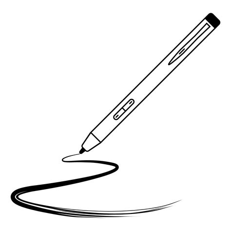 Stylus pen tablet digital, graphic design pencil, vector tool stylus ...