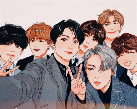 Pin by Лора on ВТС | Anime, Bts drawings, Bts fanart