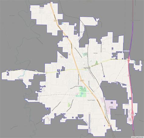 Map of Hartselle city - Thong Thai Real