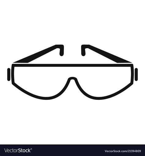 Safety glasses icon. Simple illustration of safety glasses vector icon ...