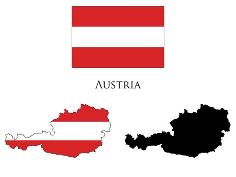 austria Flag and map illustration vector 21222962 Vector Art at Vecteezy