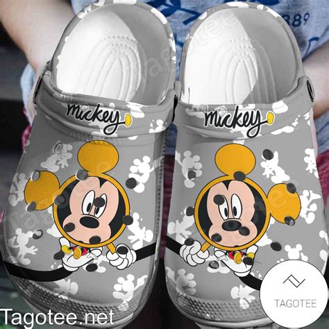 Mickey Mouse Grey Crocs Clogs - Tagotee