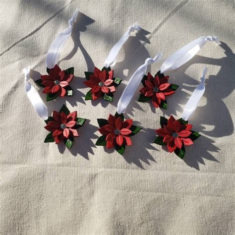 Poinsettia Ornament - Etsy