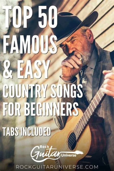 Top 50 Famous & Easy Country Guitar Songs For Beginners – Tabs Included ...