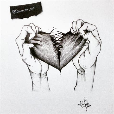 Broken Heart Drawings at PaintingValley.com | Explore collection of ...