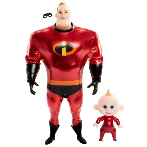 Incredibles 2 Mr Incredible & Jack Jack Action Doll Set - Walmart.com