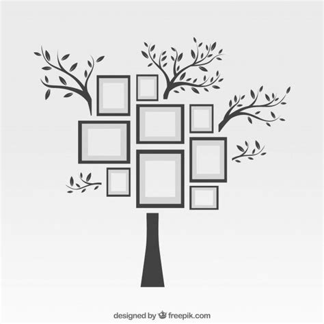 Premium Vector | Photo frames on tree | Photo collage design, Photo ...