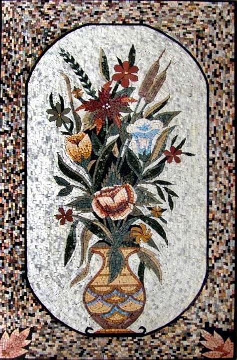 Tulips and Orchids Roman Mosaic | Flowers And Trees | Mozaico