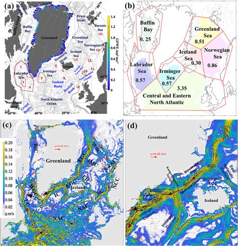 (a) Map of the study region. The isobaths are drawn every 500 m ...