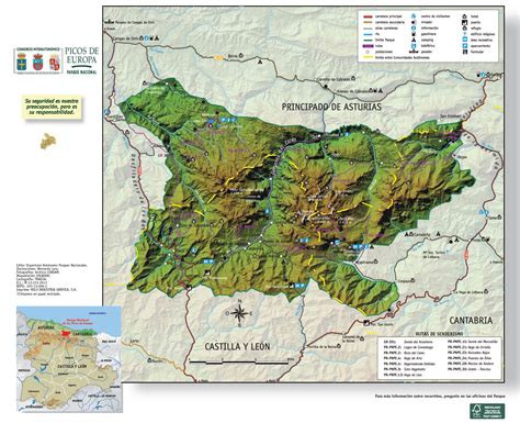 Picos De Europa Spain Map - Printable Maps Online