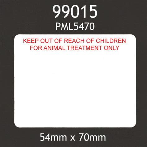 Veterinary Labels 54mm x 70mm – Get Labels