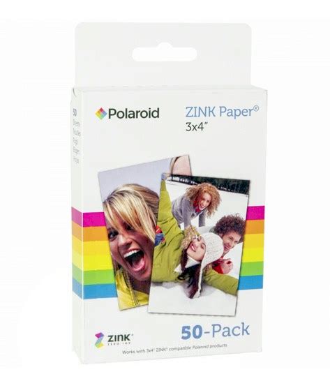 Papel fotográfico Polaroid Zink Paper 3X4, pack 50 fotos | Zona Outdoor