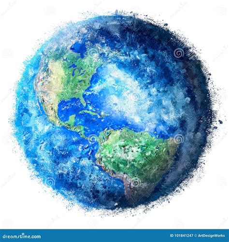 Planet Earth Painting Stock Image | CartoonDealer.com #101841247