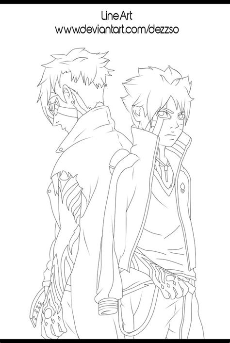 LineArt: Boruto And Kawaki! | Boruto chapter 34 by Dezzso on DeviantArt ...