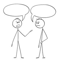 Cartoon two men or businessmen talking | Stick figure drawing, Stick ...