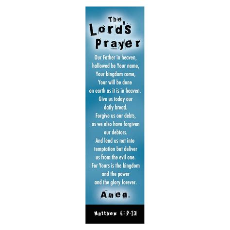 "Lord's Prayer" (Blue) Bookmarks