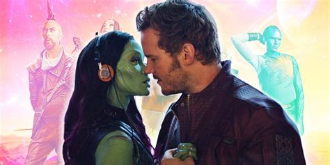 Gamora And Star Lord Kiss