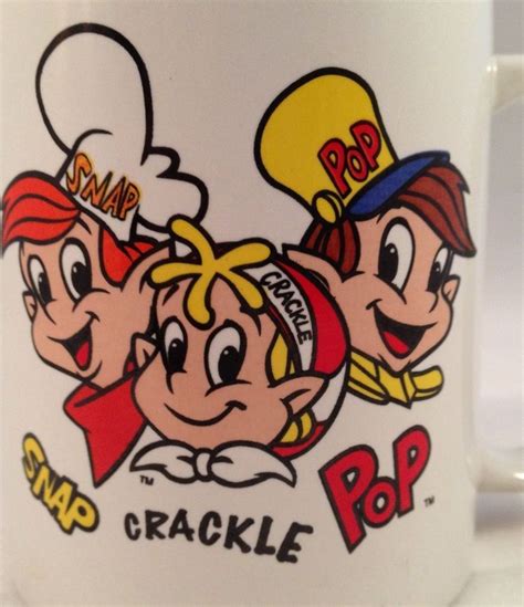 SNAP CRACKLE POP Mug Rice Krispies Coffee Kellogg Cereal Advertising ...