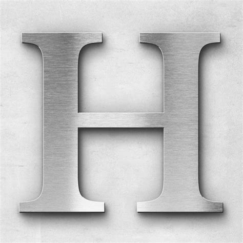 Metal Letter H Uppercase - Serif Series