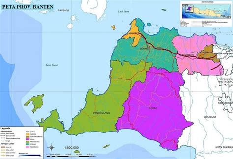 Peta Banten HD Lengkap Ukuran Besar dan Keterangannya