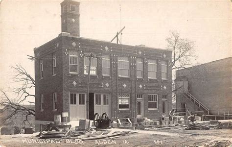 Alden Iowa Municipal Building Real Photo Vintage Postcard AA25786 | eBay