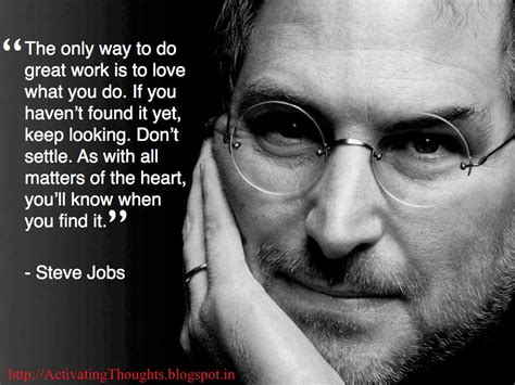 Activating Thoughts: Inspiring quotes by Steve Jobs