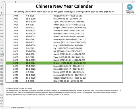 Télécharger Gratuit Chinese new year calendar 2024