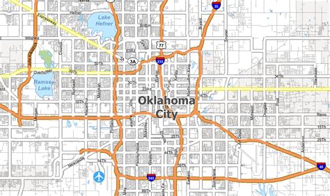 Printable Oklahoma City Map