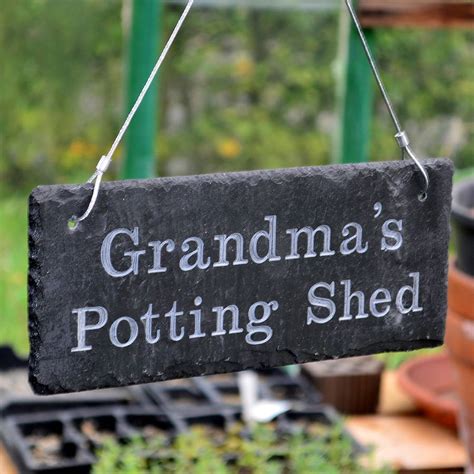 Engraved Slate Grandma's Garden Sign By Winning Works ...