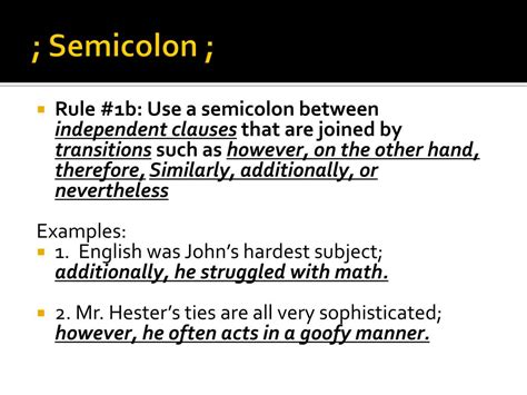 PPT - Semicolon, colon, Run-on Sentences PowerPoint Presentation, free ...