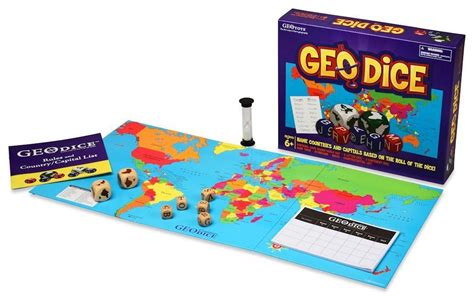 GeoDice: Educational Geography Board Game | Fun board games, Teaching ...