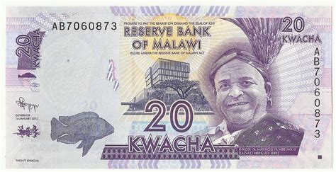 Banknotes of Malawi 20 Kwacha | Bank notes, Malawi, Paper money