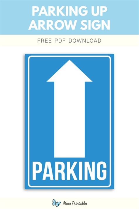 Printable "Parking Up Arrow" Sign Template in 2023 | Arrow signs, Signs ...